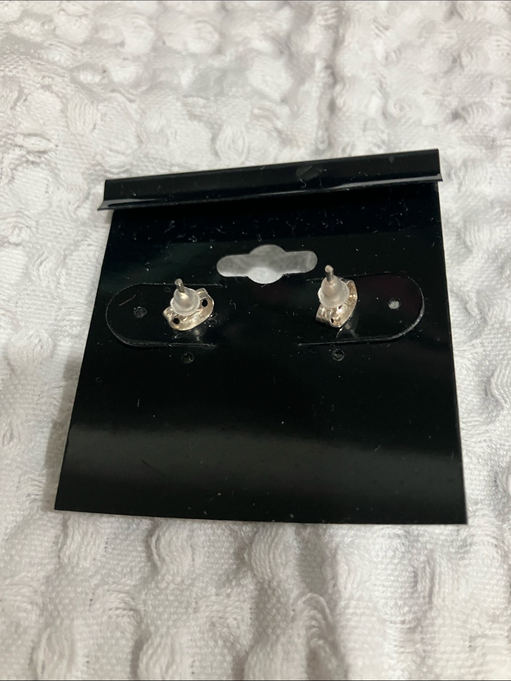 Green Dome Clip-On Earrings with Silver Accents - Picture 3 of 3